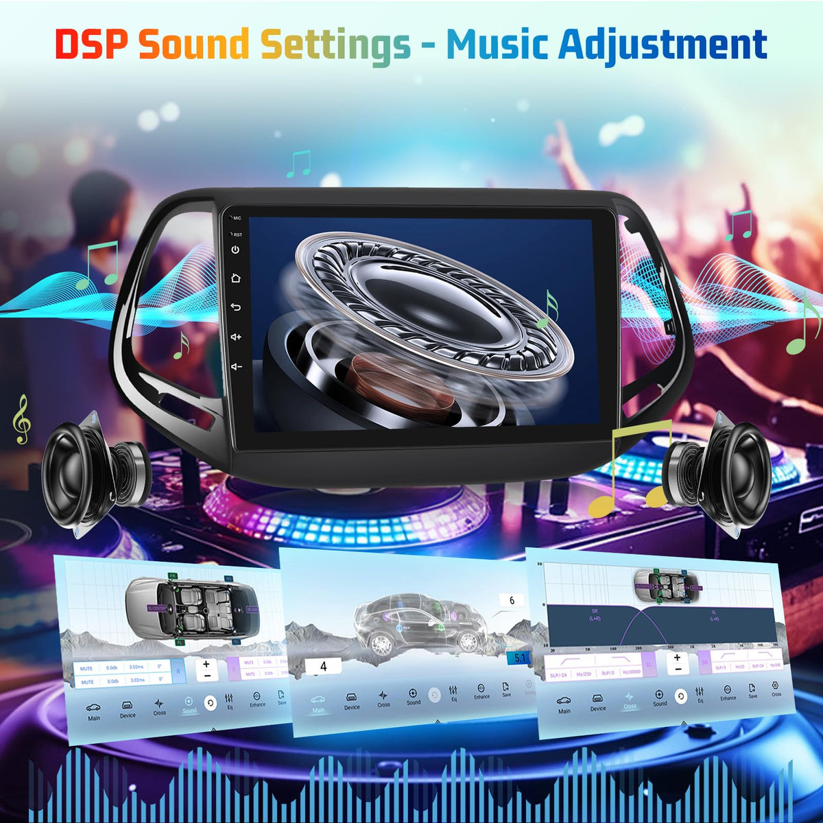 8 Core 4+64G Android Car Stereo for Jeep Compass 2017 2018 2019, DSP Audio