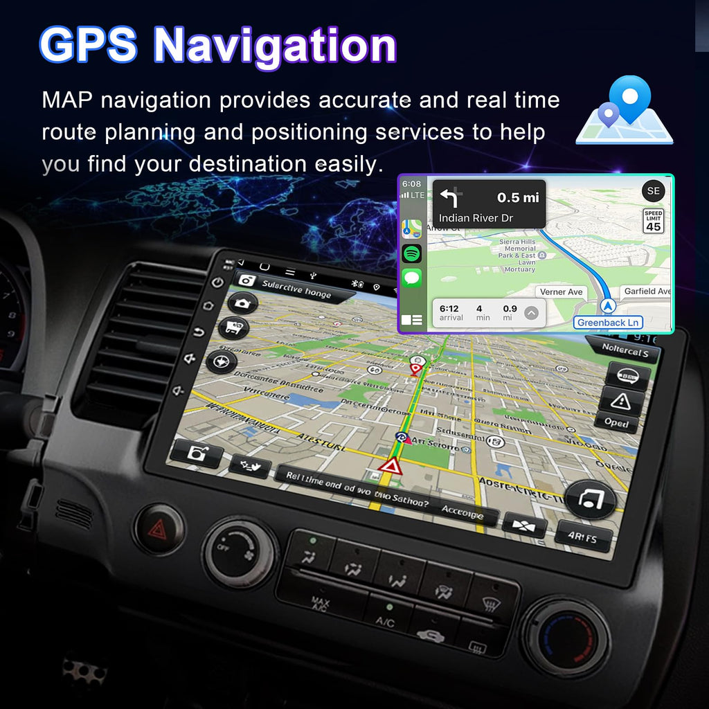 9.7 inch Car Radio Stereo for Dodge Ram 1500 2500 3500 2013 2014 2015 2016 2017 2018, 2GB +32GB, with Wireless & Wired Carplay,Built-in GPS WiFi DSP Camera MIC (Only fit Manual AC) (4+64G)