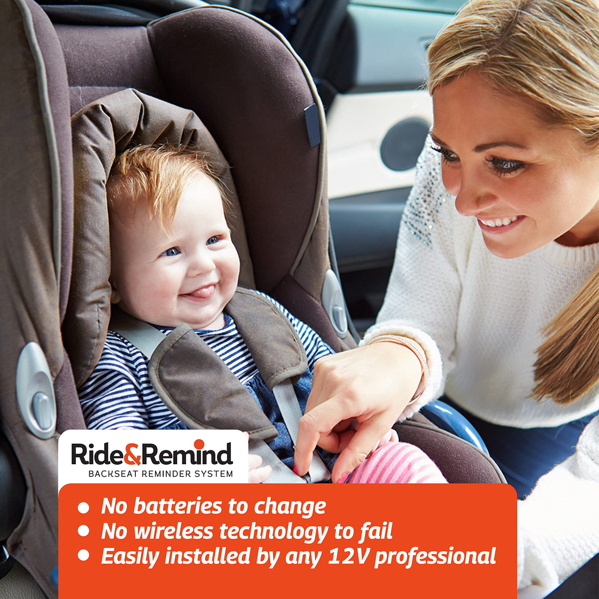 Car Alarm - Back Seat Reminder System - Baby Car Seat Reminder Alarm - Perfect for Children & Pets (Must be Professionally Installed)