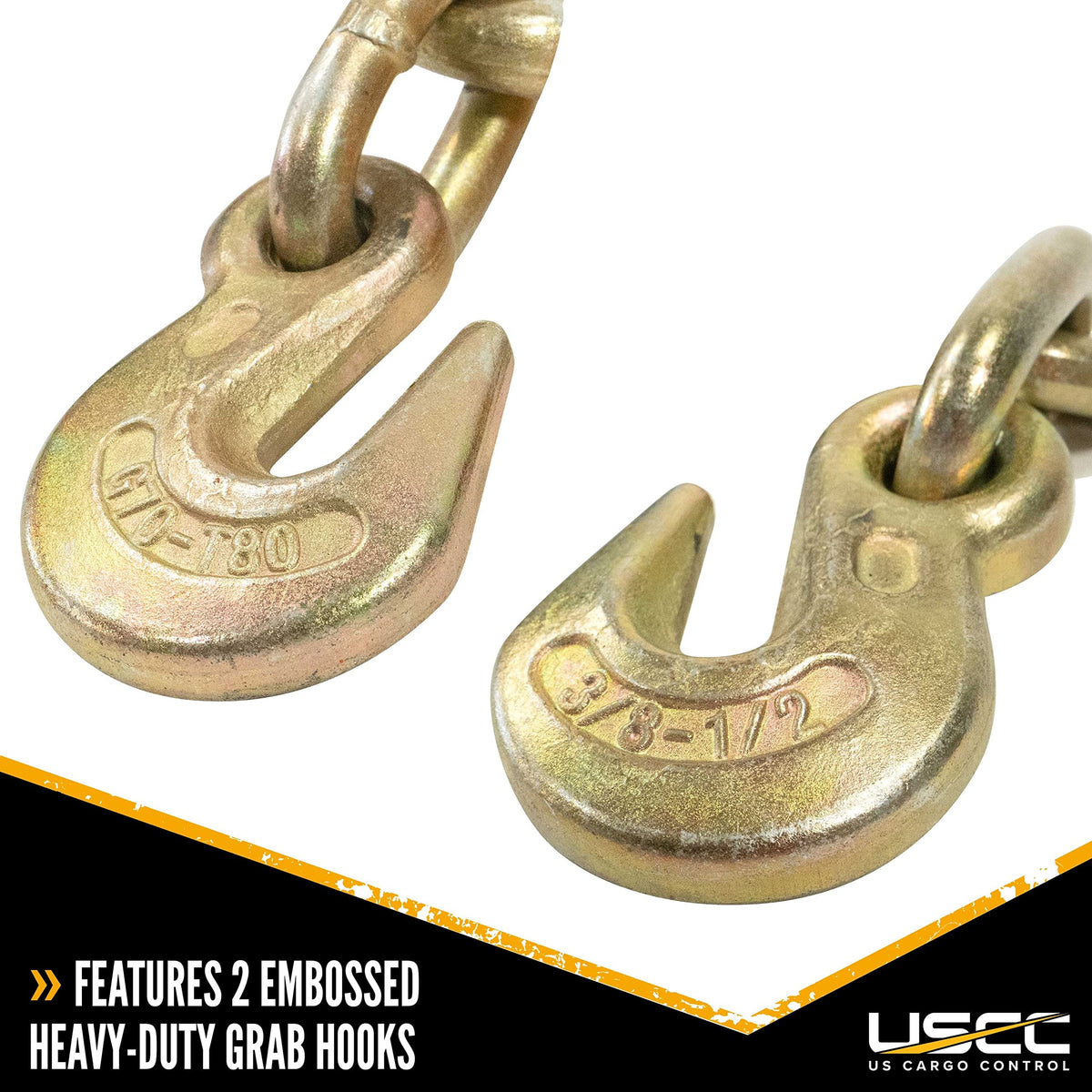 Peerless QuikBinder Plus Ratchet Load Binder - 3/8 Inch x 1/2 Inch Chain Binder - Easily Secure Heavy Loads to A Truck Or Flatbed Trailer - Ratchet Binder with 12,000 Pound Working Load Limit 4 Pack