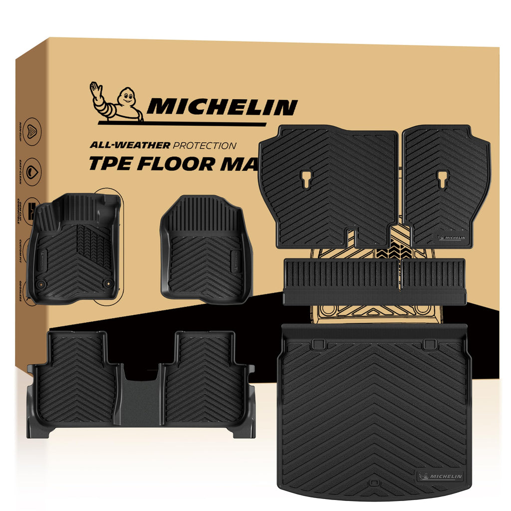 Michelin Vehicle Mats for 2016-2022 Honda Pilot 8-Seat Floor Mats