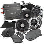 Kenwood Excelon P-HD3FR Audio Package for Select 2014-Up Harley-Davidson Models - (2) XM160-2 Audio Amplifier, (2) 6.5" Excelon XM65F & (2) 6"x9" XM69R Motorcycle Speakers, CA-CUT14 Saddlebag Kit