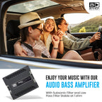 4-Channel Vehicle Audio Amplifier - 300 Watts D Class High-Powered Mono Amplifier w/Subsonic Filter & Low Pass Filter Stable @ 1 Ohm, LED Indicators, Sound Specialization - Banda 1200.41OHM
