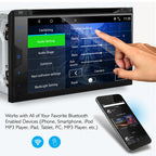 Pyle Car Stereo Receiver System - Hi-Res 6.8" Digital Display, Double DIN Android Touch Screen Monitor with Backup Cam, USB, Bluetooth & GPS Navigation, CD DVD Player, MP3, AM FM Radio with Remote
