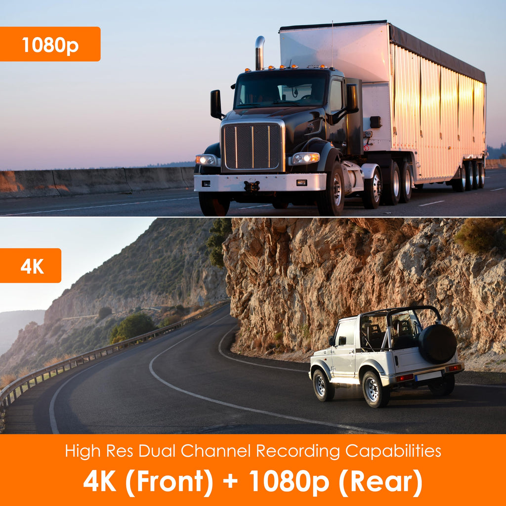 RexingUSA V1P SE 4K Dual Dash Cam w/GPS, Wi-Fi & 2pcs-CPL Filter | 512GB Support | Front 2160p, Rear 1080p | 170° Angle | G-Sensor | WDR | Loop Record | Parking Monitor