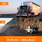 RexingUSA V1P SE 4K Dual Dash Cam w/GPS, Wi-Fi & 2pcs-CPL Filter | 512GB Support | Front 2160p, Rear 1080p | 170° Angle | G-Sensor | WDR | Loop Record | Parking Monitor