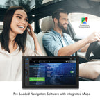 Pyle Car Stereo Receiver System - Hi-Res 6.8" Digital Display, Double DIN Android Touch Screen Monitor with Backup Cam, USB, Bluetooth & GPS Navigation, CD DVD Player, MP3, AM FM Radio with Remote