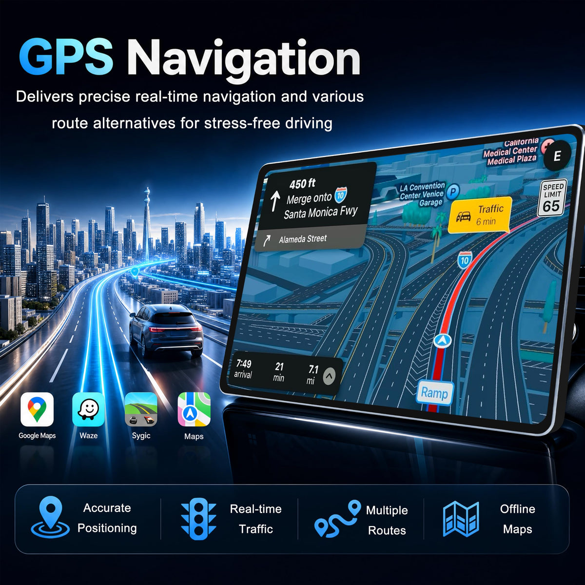 11.5 Inch 8 Core 4GB+64GB Car Radio Stereo for Ford F150 2009-2012, 2K Touchscreen Android 13 Head Unit with Wireless CarPlay & Android Auto, 1080P Backup Camera, GPS Navigation, SWC, AM/FM Radio
