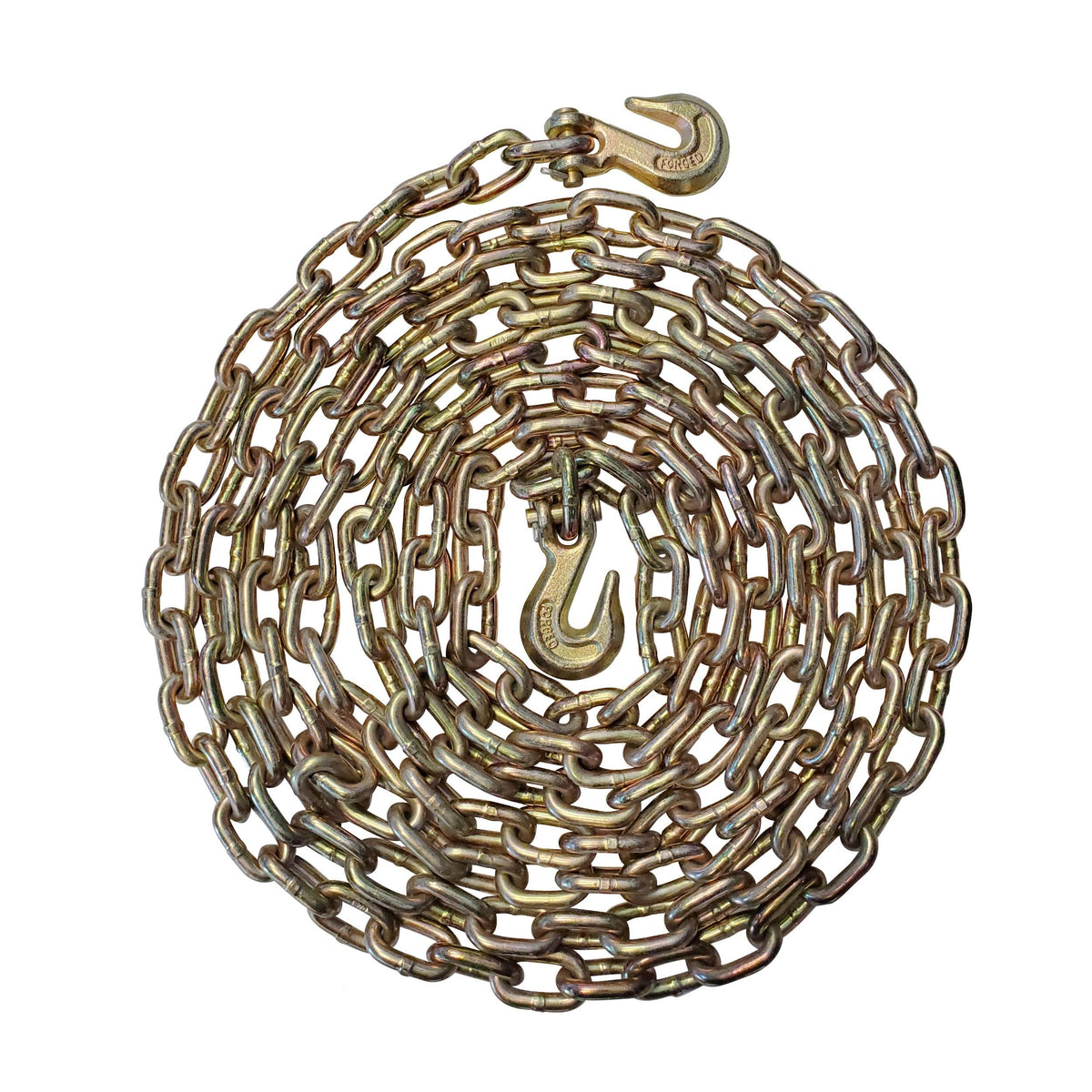 Transport Binder Chains 6 Pack, 5/16" x 20 Ft Heavy Duty Logging Tie Downs with G70 Clevis Grab Hooks