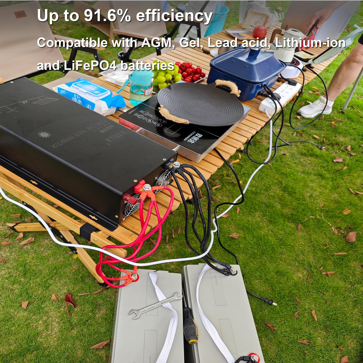 WZRELB 5000W 48V Pure Sine Wave Inverter,48 Volt DC to AC 120V 240V Split Phase Power Inverter,15ft LCD Remote Panel,2*AC Hardwire Terminal,10KW Surge